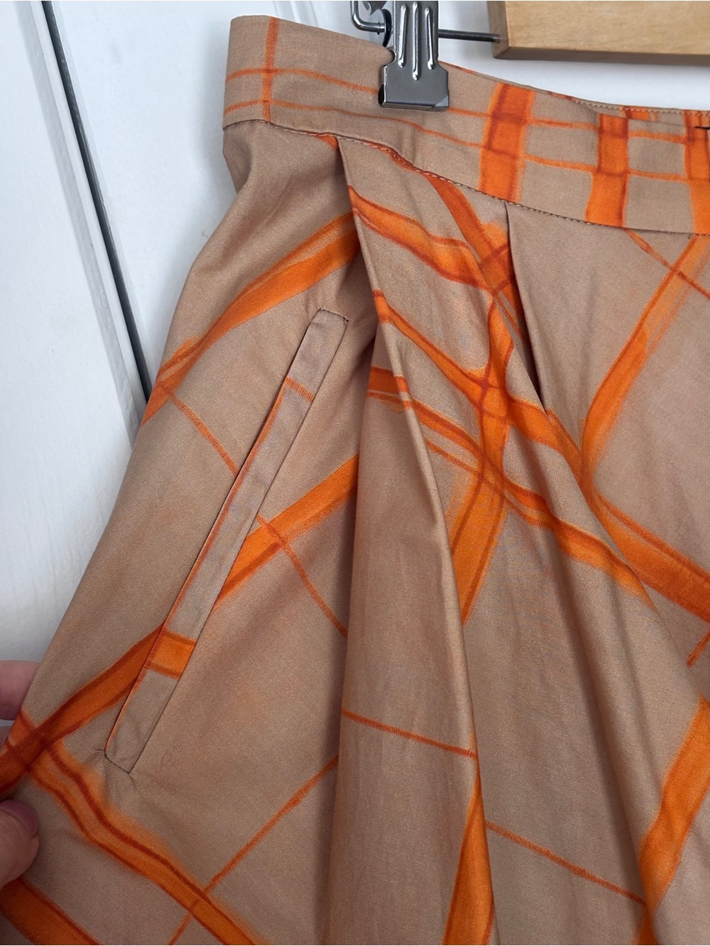 Zara Plaid Cape Midi Skirt With Side Pockets - Picture 9 of 12